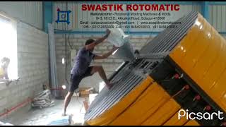 powder pouring process in water tank production| arm machine/rock n roll machine |swastik rotomatic