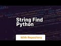 string find python
