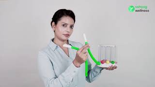 How to use Sahyog Wellness Respiratory Lung Exerciser/ Spirometer with 2 Tubes