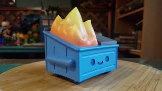 Blue 2020 Edition Masked Dumpster Fire 100% Soft Vinyl Figure Designer Toy Review