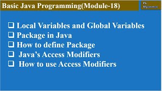 Java Access Modifier(Module-18)