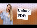 How do I remove the open password from a PDF?