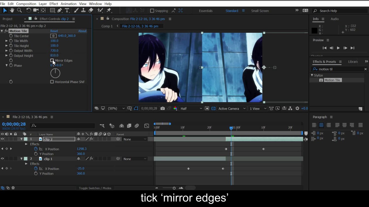 After Effects Amv Tutorial Smooth Slide Transition