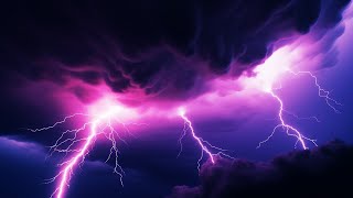 Heavy Thunderstorm Sounds⛈️ Relaxing Rain, Thunder & Lightning Ambience for Sleep | HD Nature Video