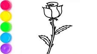 How to Draw A Rose For Kids / How to Draw A Rose Step By Step / How to Draw A Rose Easy