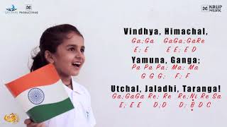 Jana Gana Mana Notation With Lyrics I Jan Gan Man ​Adhinayak | National Anthem India | Republic Day
