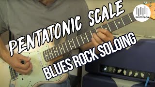 Free Blues Rock Soloing Lesson  - Guitar Tutorial - Pentatonic Scale Position 1