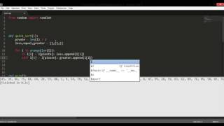 Quicksort, python simple implementation
