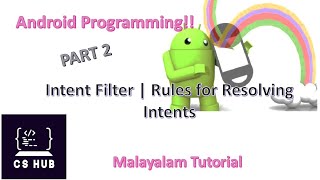 Rules for Resolving Intents | Intent Filer | Intents Part 2 | Malayalam Tutorial