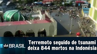 Corpos das 844 vítimas de tsunami na Indonésia começam a ser enterrados | SBT Brasil (01/10/18)