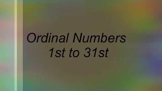 Ordinal numbers words and symbol 1st to 31st (for kids) | Teacher Maica