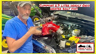 RAM 6.7 Liter Cummins deadly Grid Heater Bolt Fix, Banks Monster Ram Install!! | Shots Life