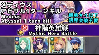 【FEH】神階英雄戦 メディウス アビサル 1ターンキル その1