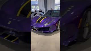 Purple Ferrari 488 Pista