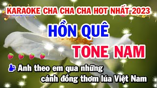 Karaoke Nhạc Sống || Hồn Quê || Tone Nam Chacha Đón Năm Mới 2023 || Keyboard Khanh Organ Sx900 ||