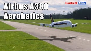 AIRBUS A380 AIRLINER (Singapore Airlines): LOW PASSES and EXTREME AEROBATICS demo