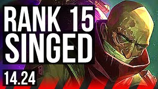 SINGED vs DR. MUNDO (TOP) | 2700+ games, Rank 15 Singed | NA Grandmaster | 14.24