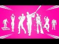 Top 50 Popular Fortnite Dances & Emotes! (Miracle Trickshot, It's a Trick, Ready Up, Feel The Flow)