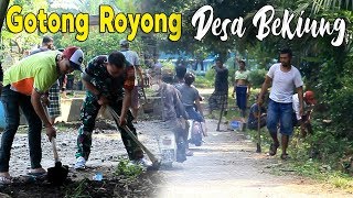 Sambut HUT RI, Masyarakat Sidomulio Desa Bekiung Kompak Gotong Royong Bersihkan Lingkungan