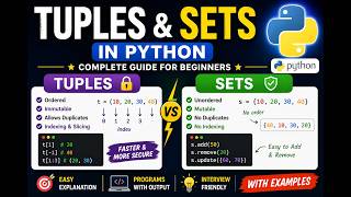 Tuples and Sets in Python | Complete Beginner Guide with Programs & Examples - Day 12