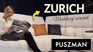 Zurich od Puszman – Nowoczesny narożnik z elektrycznym wysuwem i barkiem!