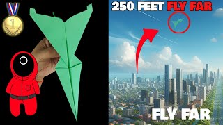 How to FOLD A 250 Feet FLY PAPER AIRPLANE - MORE THAN A TOY