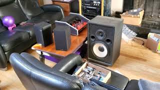 Bi-amping 3-way speakers \u0026 Wavebourn Pyramid-VII amp prototype.