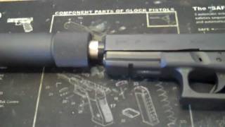 Glock 21SF + SWR HEMS2 silencer  Video Review