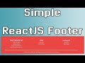 Make A Footer In ReactJS | 2023