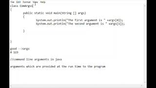 Command line arguments in java part-1