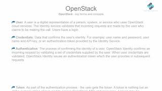 Beginners' guide to Cloud Computing and OpenStack : OpenStack - concepts and terms