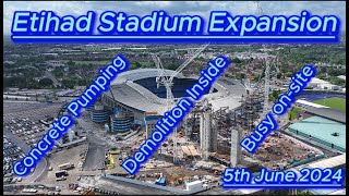 Etihad Stadium Expansion - 5th June - Manchester City FC - latest update - lots