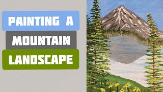 Sher Kiddos #shorts|Easy Acrylic Painting #11|Mountain Landscape Acrylic Painting|Nature Drawing
