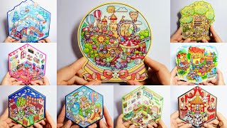 Landscape stickers collection | 30 different styles | all handmade | took nearly 40 hours | ASMR