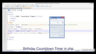 How to create Birthday Countdown Timer in PHP?