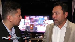 DE LA HOYA "CANELO WANTS IT BAD! HE WANTS TO GO OUT THERE & DO SOME DAMAGE! ITS GONNA BE BRUTAL!"