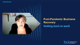 BCI Pandemic Recovery Course