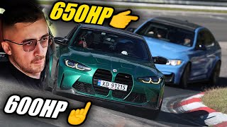 CRAZY LAP! 650hp F80 M3 x 600hp G80 M3 // Nürburgring