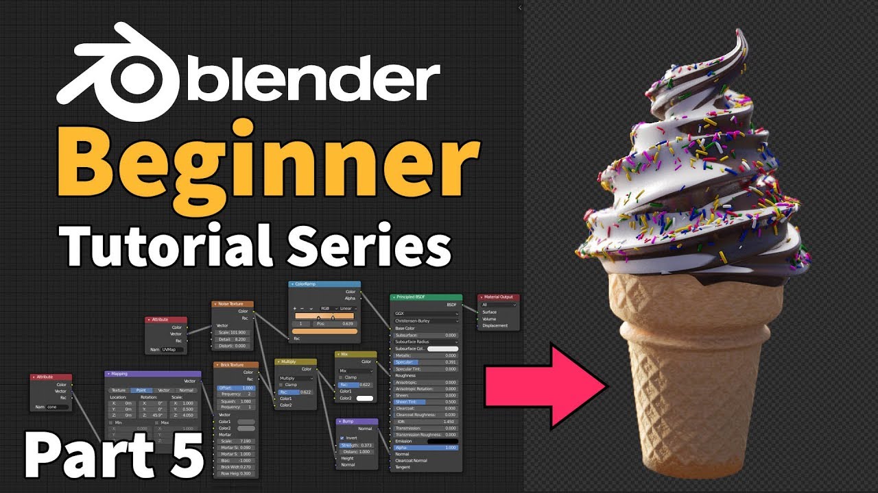 Blender Beginner Tutorial - Part 5 : Easy Procedural Textures - YouTube