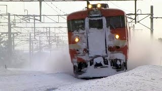 雪景色と711系　札幌～江別にて