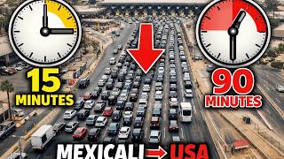 4K REAL BORDER CROSSING Mexico to US at Calexico Full Process Shown