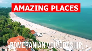 Travel to Pomeranian Voivodeship, Poland | Cities, tourism, vacation, nature, tours | Drone 4k video