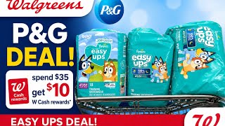 🔥 Walgreens P&G Deal Alert! Spend $35, Get $10 Walgreens Cash + Pampers Easy Ups Deal! #walgreens