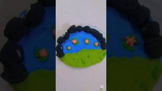 Beautiful clay Pond with clay ✨#viralvideo #foryou #pond#clayart #song #youtubeshorts #clay