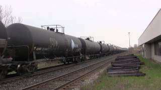 Canadian Pacific slides through Leaside with empty Crude tankers