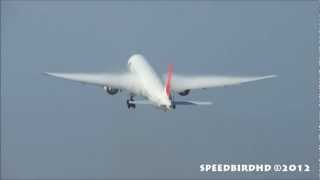 Japan Airlines Boeing 777-346(ER) [JA740J] CLOSE UP Takeoff to Narita