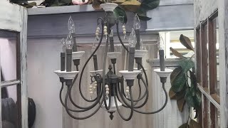 Boho Farmhouse Look for Less Thrifted Chandelier Hack