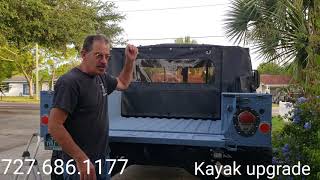 Humvee black 4 man curtain with kayak upgrade