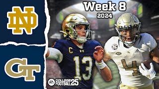 Notre Dame @ Georgia Tech | Week 8 | CFB 25 Simulation