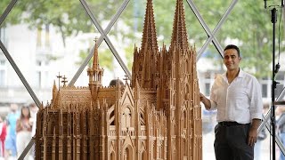 Meet the Syrian refugee who spent 5,000 hours carving an incredible model of Cologne Cathedral